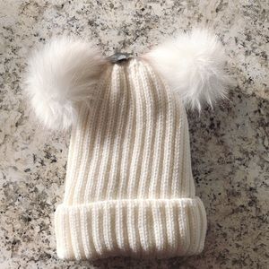 White Pom Pom Beanie